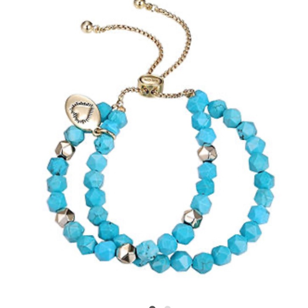 Footnotes Blue Turquoise Pure Silver Over Brass
